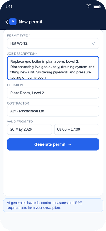 PermitDesk new permit form